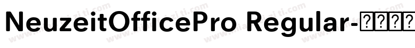 NeuzeitOfficePro Regular字体转换